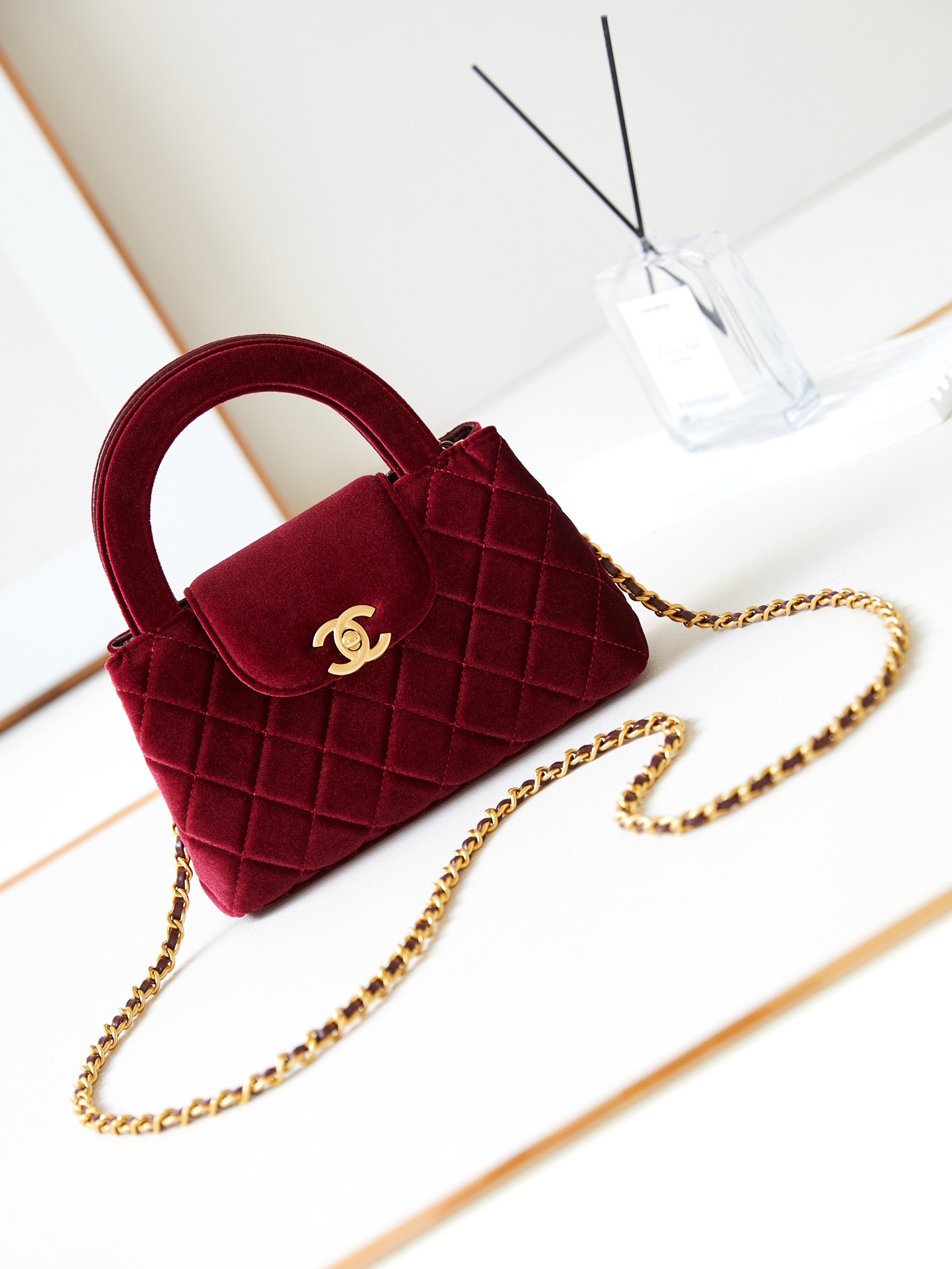 24A Kelly Top Handle Bag in Velvet - Bag