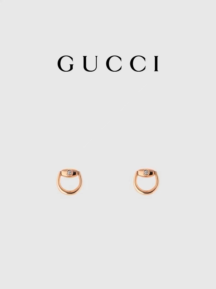 NO:114901,GUCCI Gucci three-color golden horse buckle diamond earrings, jewelry quality, gucci, gucci19860909GUCCI古驰三个颜色金马衔扣钻石耳钉,饰品精品,gucci,gucci,Jewelry