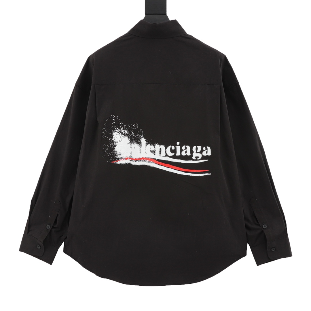 Balenciaga/巴黎世家 模糊可乐长袖衬衫