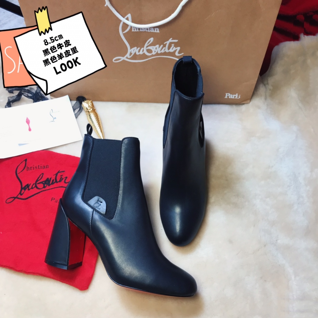 NO:100298,High-end customized autumn and winter boot series!  H8.5Cm, size 35-42. Leather sole. 319-16. Black cowhide, black sheepskin. Perfect edging, laser letters. Official website synchronization Standard European code Reference:319-16 Color:black/black Material:cowhide Lining:sheep leather Heel height:8.5Cm Sole:leather sole Size:EUR 35-42 (US 4-11):,,christian louboutin,boots,cowhide,sheepskin,Leather soles19860909高端订制 秋冬靴系列！ H8.5Cm,尺码35-42码.真皮大底.319－16.黑色牛皮,黑色羊皮里.完美镶边,激光字母.官网同步 标准欧码 Reference:319－16 Color:black/black Material:cowhide Lining:sheep leather Heel heigh:8.5Cm Sole:leather sole Size:EUR 35－42（US 4一11) :,,christian louboutin,boots,cowhide,sheepskin,Leather soles,Women's Shoes