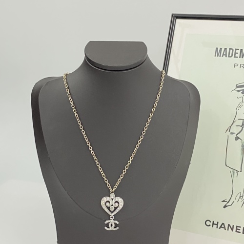Chanel White Gold Crystal Heart Necklace, Exquisite Design, Sparkling Crystals 1 Chanel White Gold Crystal Heart Necklace, Exquisite Design, Sparkling Crystals
