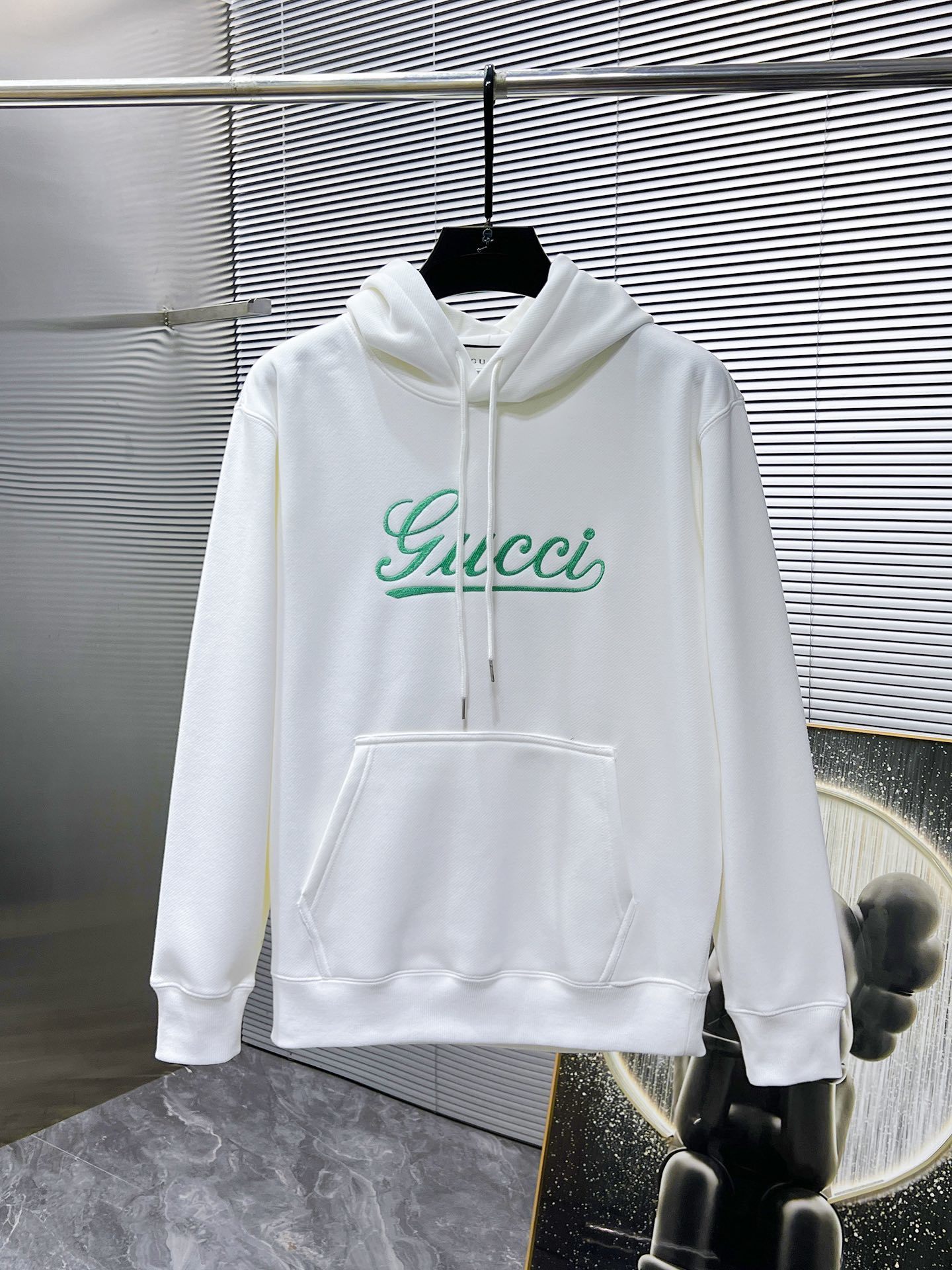 古奇 GUCCI 加绒加厚款 ss新款 长袖 连帽 帽衫 卫衣,高端版本!专柜定制面料 透气舒