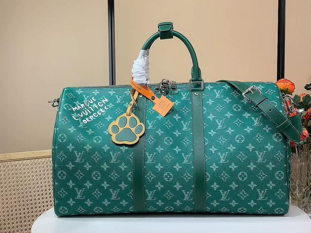 Louis Vuitton LV Keepall Tassen Reis Tas Groen M41416