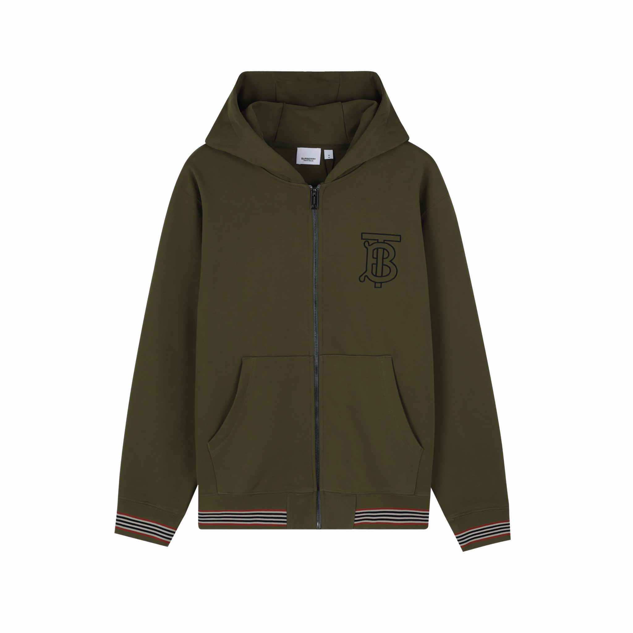 BBR Burberry*2024AW Otoño/Invierno Chaqueta con capucha nuevo estilo, bordado de letras TB en el pecho, puños y dobladi…