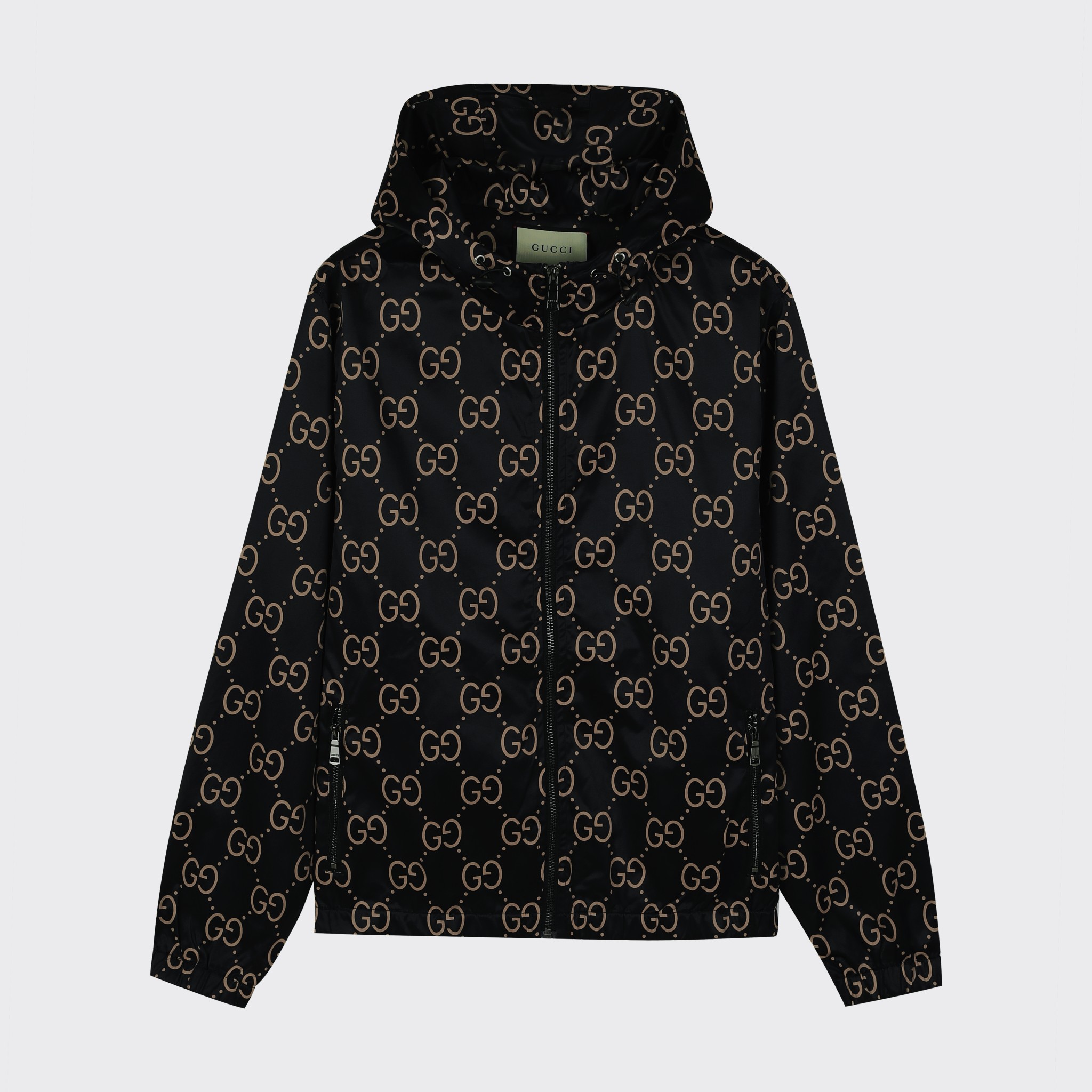 Gucci* Chaqueta con capucha Otoño/Invierno 2024AW nuevo, bordado de letras TB en el pecho, puños y bajo con rayas clási…
