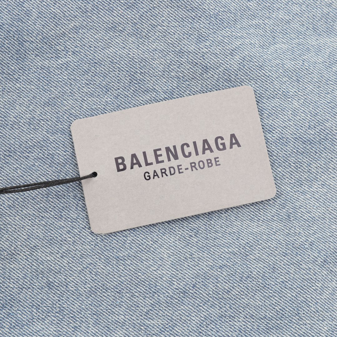 Balenciaga/巴黎世家 刀割破洞牛仔长裤 定织定染生仔布