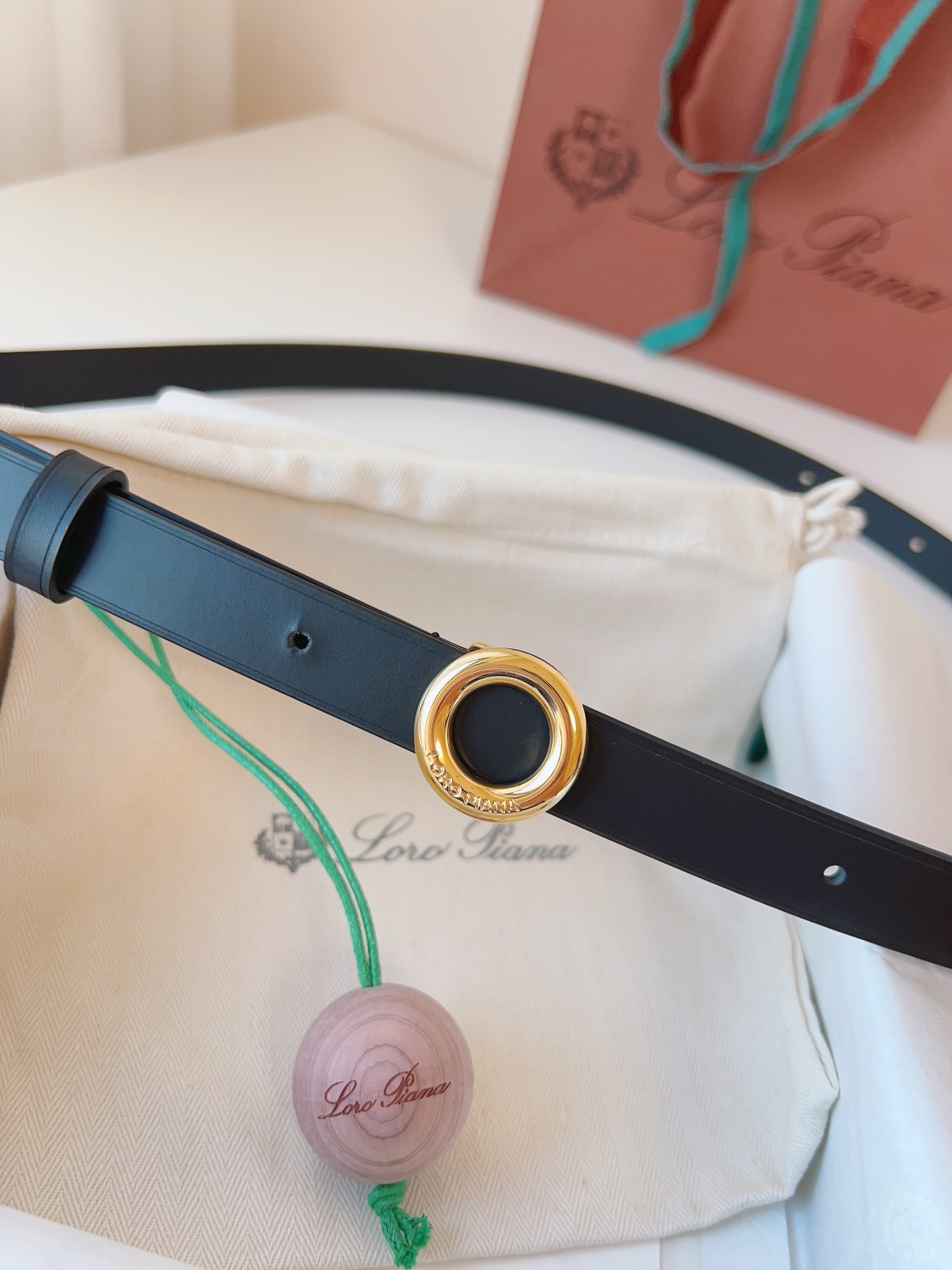 Loro Piana Alsavel Leather Belt with Palladium-Finished Buckle, 2.0cm Width 8 i1728162068 2938 6