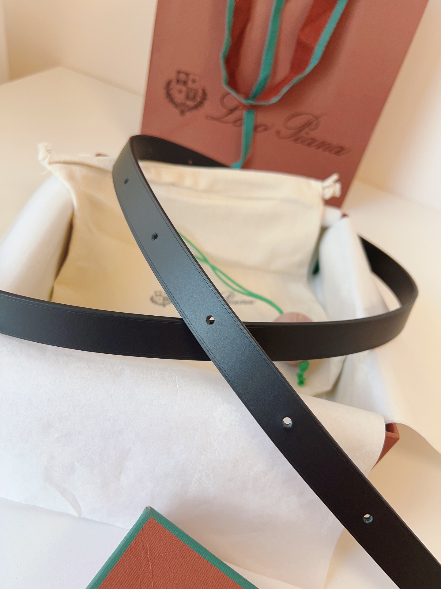 Loro Piana Alsavel Leather Belt with Palladium-Finished Buckle, 2.0cm Width 10 i1728162068 3161 8