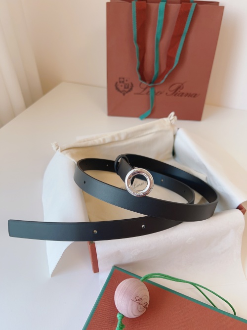 Loro Piana Men's Alsavel Leather Belt with Palladium Buckle, 2.0cm Width 4 Loro Piana Men's Alsavel Leather Belt with Palladium Buckle, 2.0cm Width