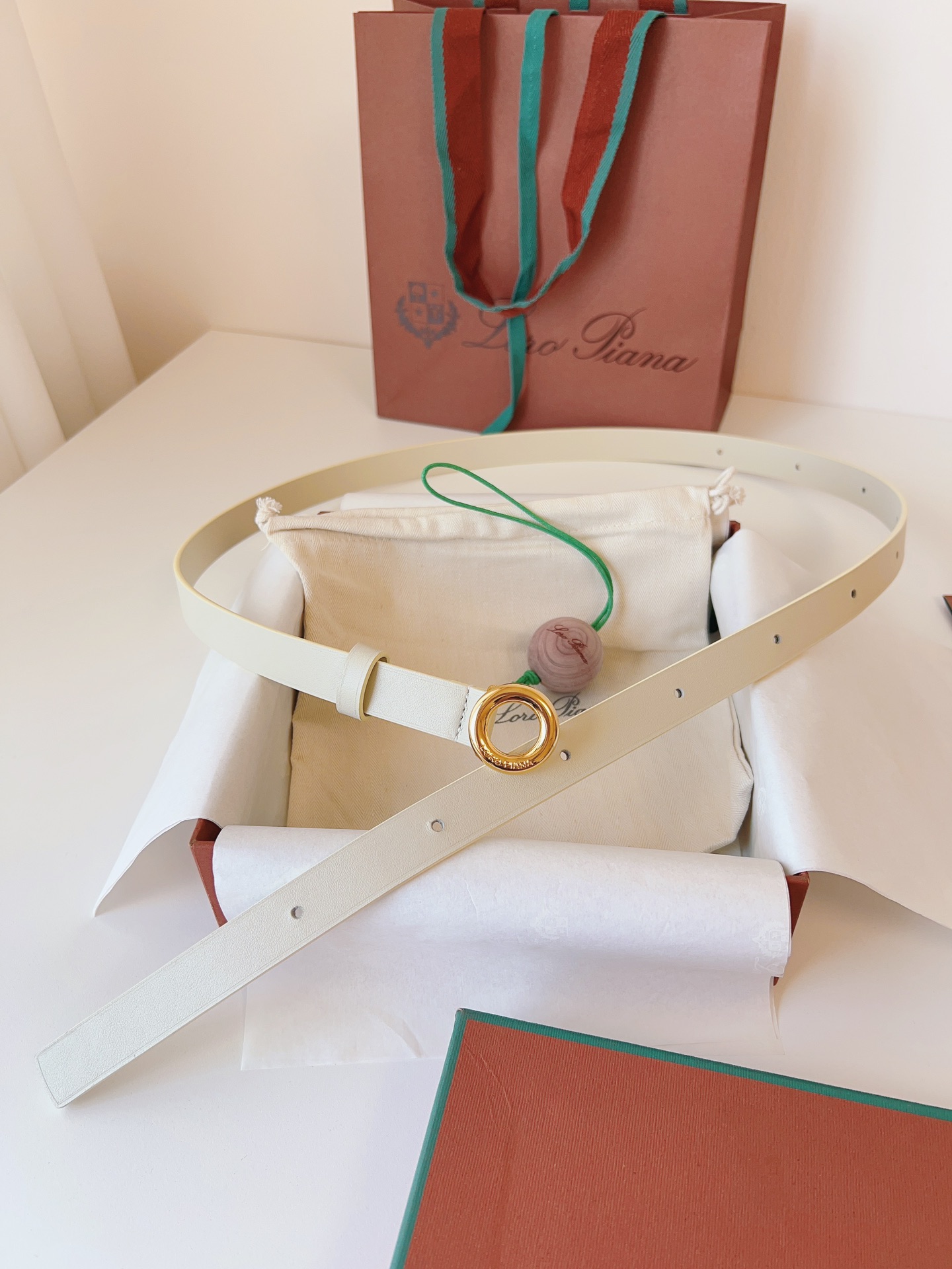 Loro Piana Alsavel Leather Belt with Palladium Buckle - Classic Style, 2.0cm 5 i1728162182 1069 3