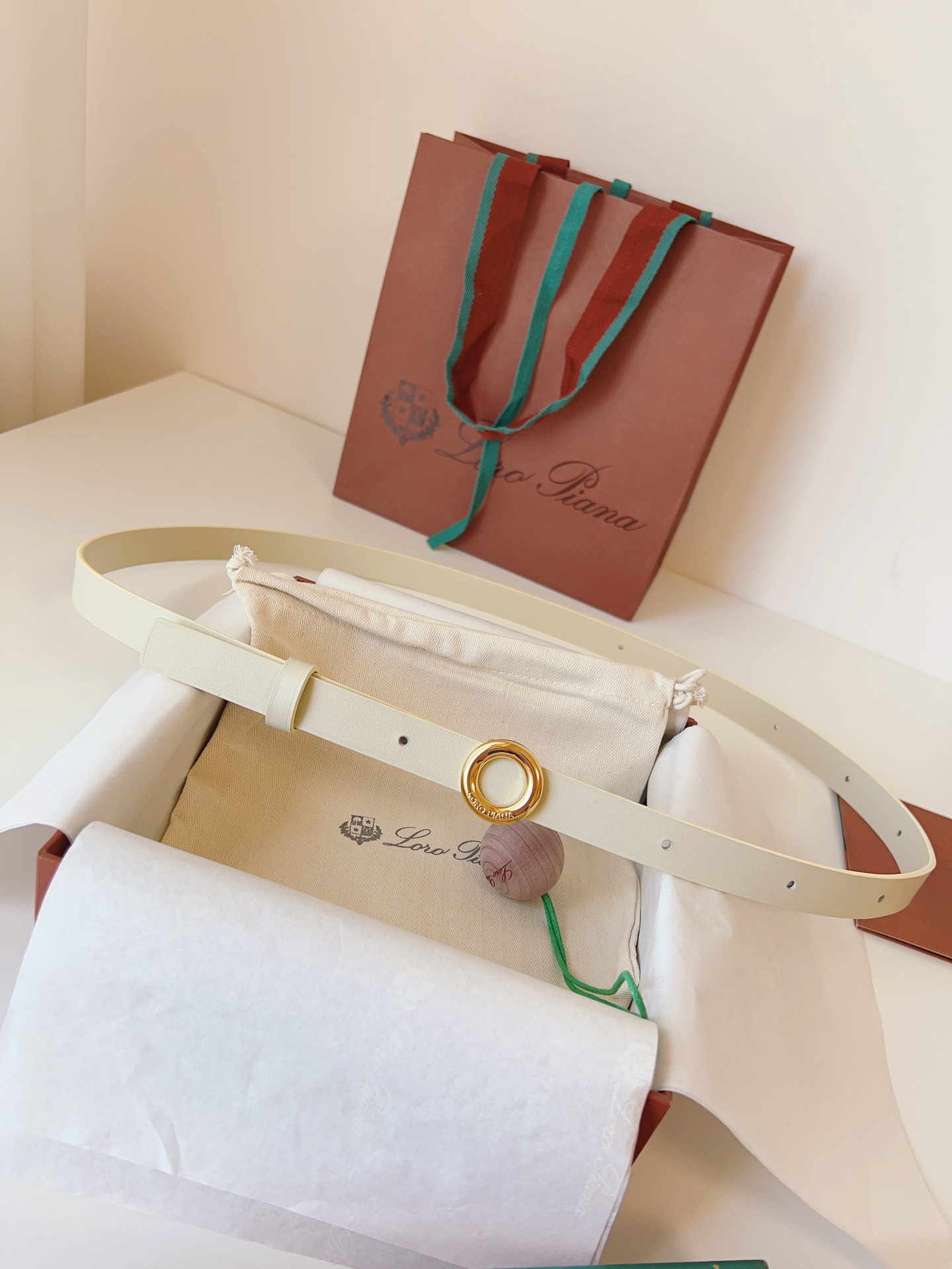 Loro Piana Alsavel Leather Belt with Palladium Buckle - Classic Style, 2.0cm 6 i1728162182 9802 4