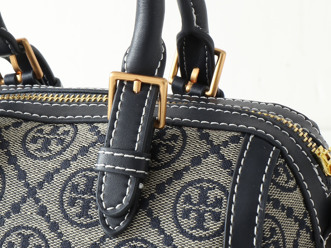 Tory Burch T Monogram Mini Jacquard Barrel Bag - Comprehensive 5