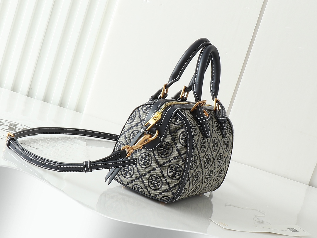 Tory Burch T Monogram Mini Jacquard Barrel Bag - Comprehensive 2