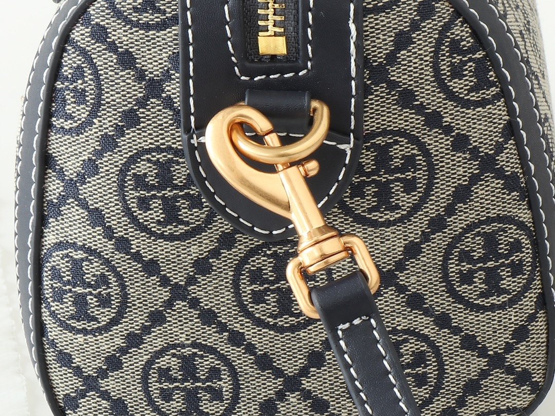 Tory Burch T Monogram Mini Jacquard Barrel Bag - Comprehensive 6