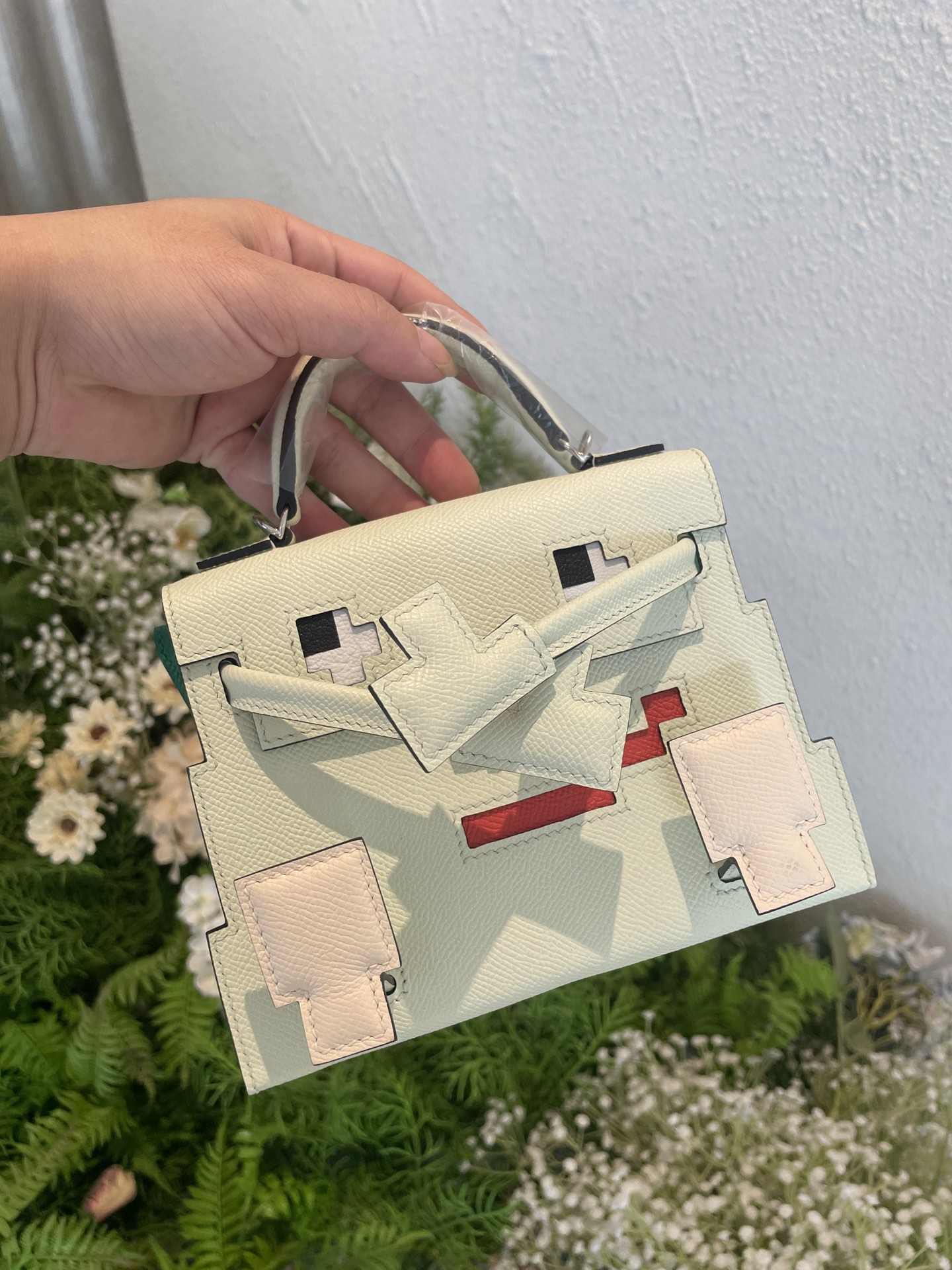 Hermès Mosaic doll bag spot bubble green customer order delivery real shot