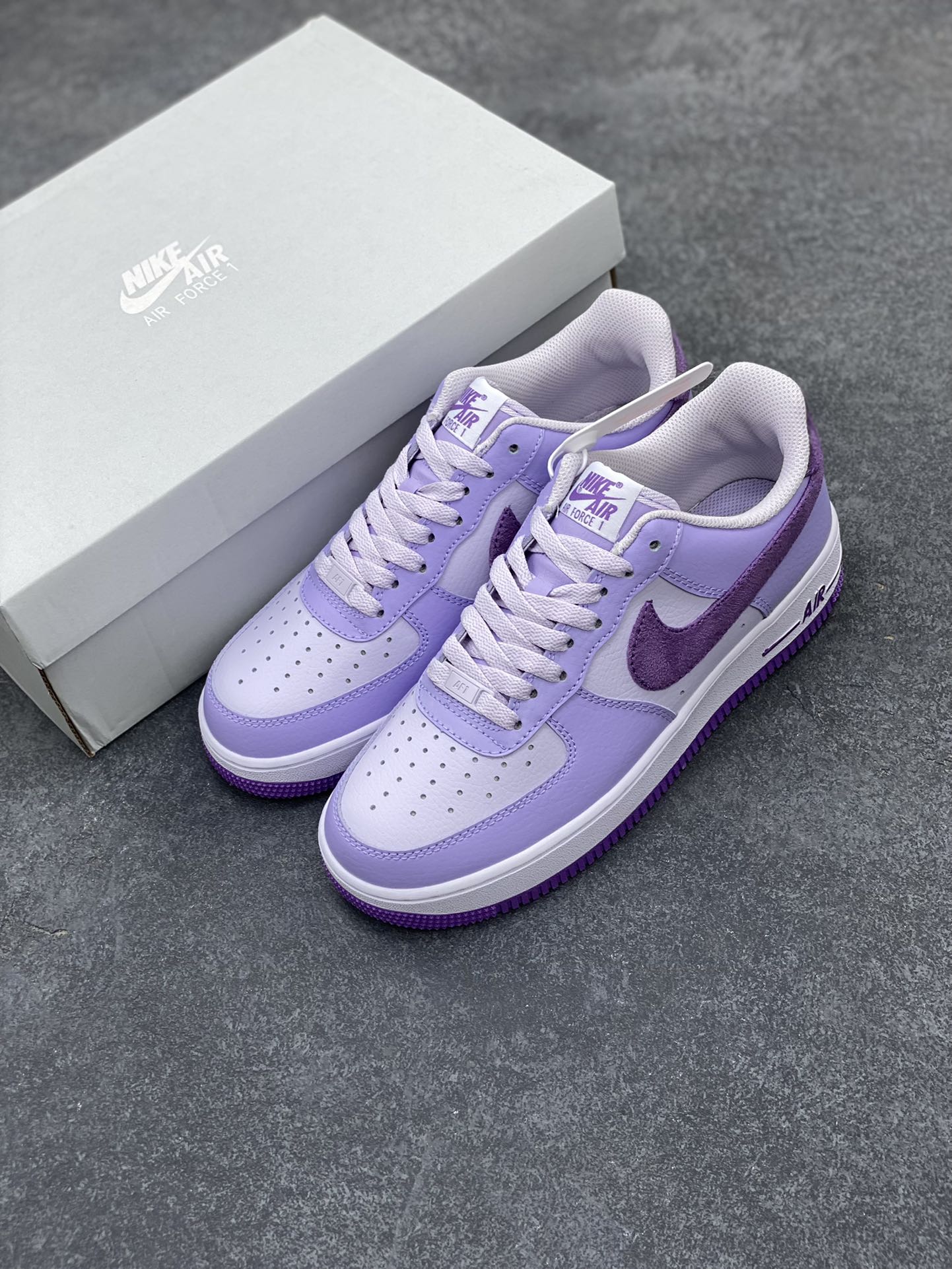 图片[8]-Nike Air Force 1 Low 07 NN 白紫 原楦头原纸板 打造纯正低帮空军版型 专注外贸渠道 全掌内置蜂窝气垫 原盒配件 原厂中底钢印、拉帮完美 货号：HQ3905-500 尺码：35.5 36 36.5 37.5 38 38.5 39 40 40.5 41 42 42.5 43 44 44.5 45-选品中心