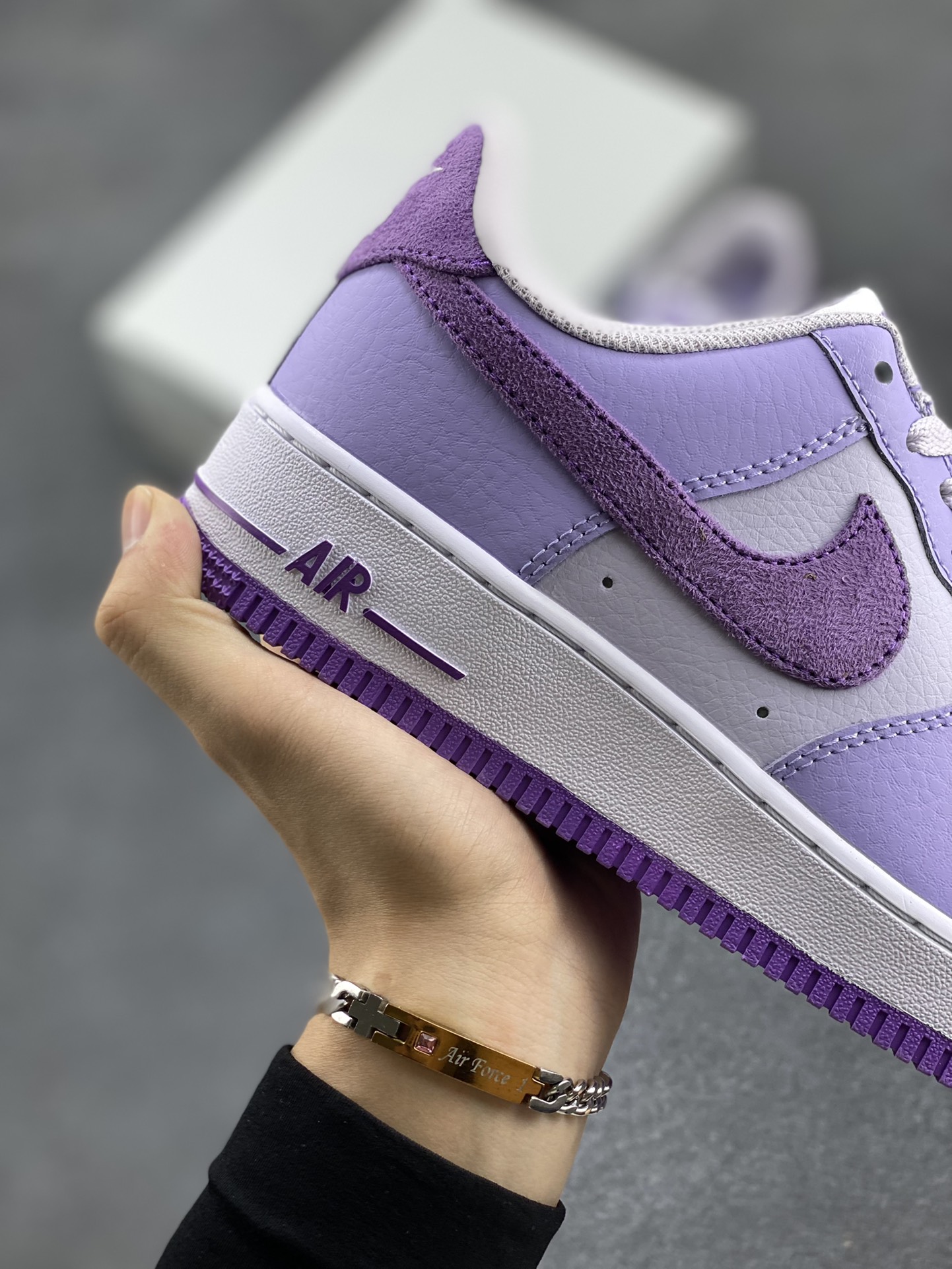 图片[6]-Nike Air Force 1 Low 07 NN 白紫 原楦头原纸板 打造纯正低帮空军版型 专注外贸渠道 全掌内置蜂窝气垫 原盒配件 原厂中底钢印、拉帮完美 货号：HQ3905-500 尺码：35.5 36 36.5 37.5 38 38.5 39 40 40.5 41 42 42.5 43 44 44.5 45-选品中心