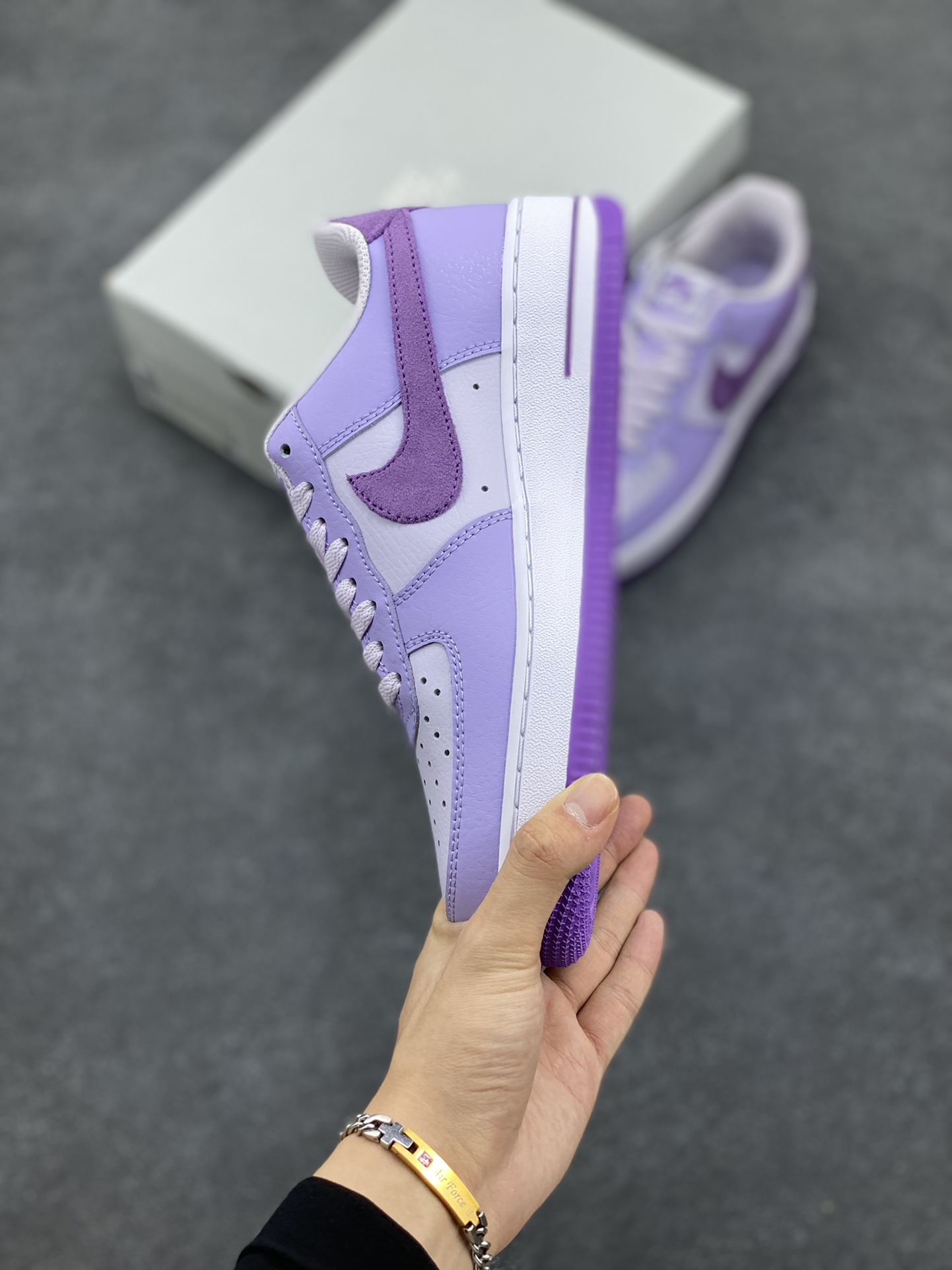 图片[3]-Nike Air Force 1 Low 07 NN 白紫 原楦头原纸板 打造纯正低帮空军版型 专注外贸渠道 全掌内置蜂窝气垫 原盒配件 原厂中底钢印、拉帮完美 货号：HQ3905-500 尺码：35.5 36 36.5 37.5 38 38.5 39 40 40.5 41 42 42.5 43 44 44.5 45-选品中心