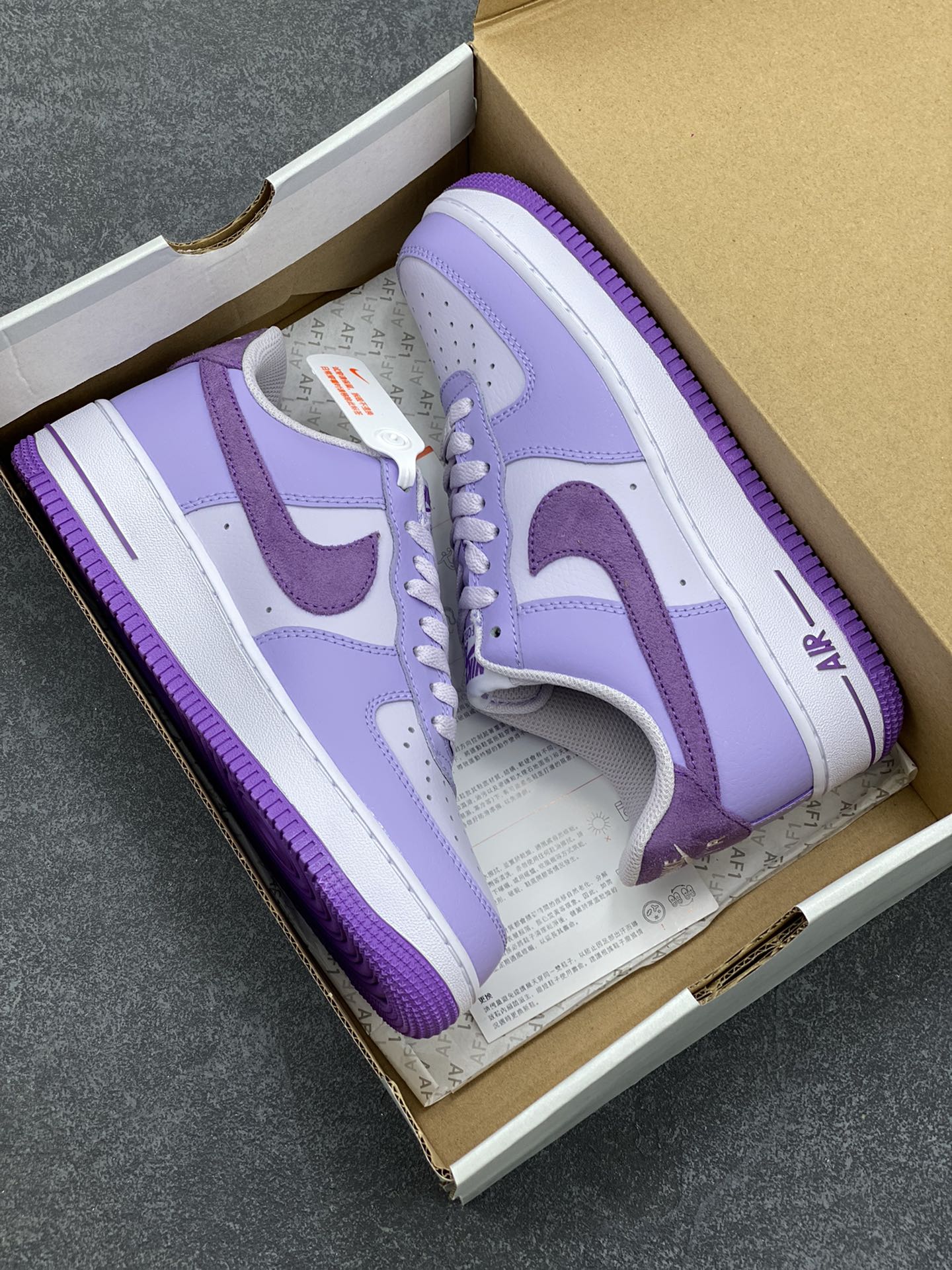 图片[9]-Nike Air Force 1 Low 07 NN 白紫 原楦头原纸板 打造纯正低帮空军版型 专注外贸渠道 全掌内置蜂窝气垫 原盒配件 原厂中底钢印、拉帮完美 货号：HQ3905-500 尺码：35.5 36 36.5 37.5 38 38.5 39 40 40.5 41 42 42.5 43 44 44.5 45-选品中心