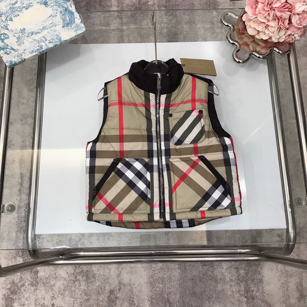 Burberry Clothing Waistcoats Online From China Lattice Cotton