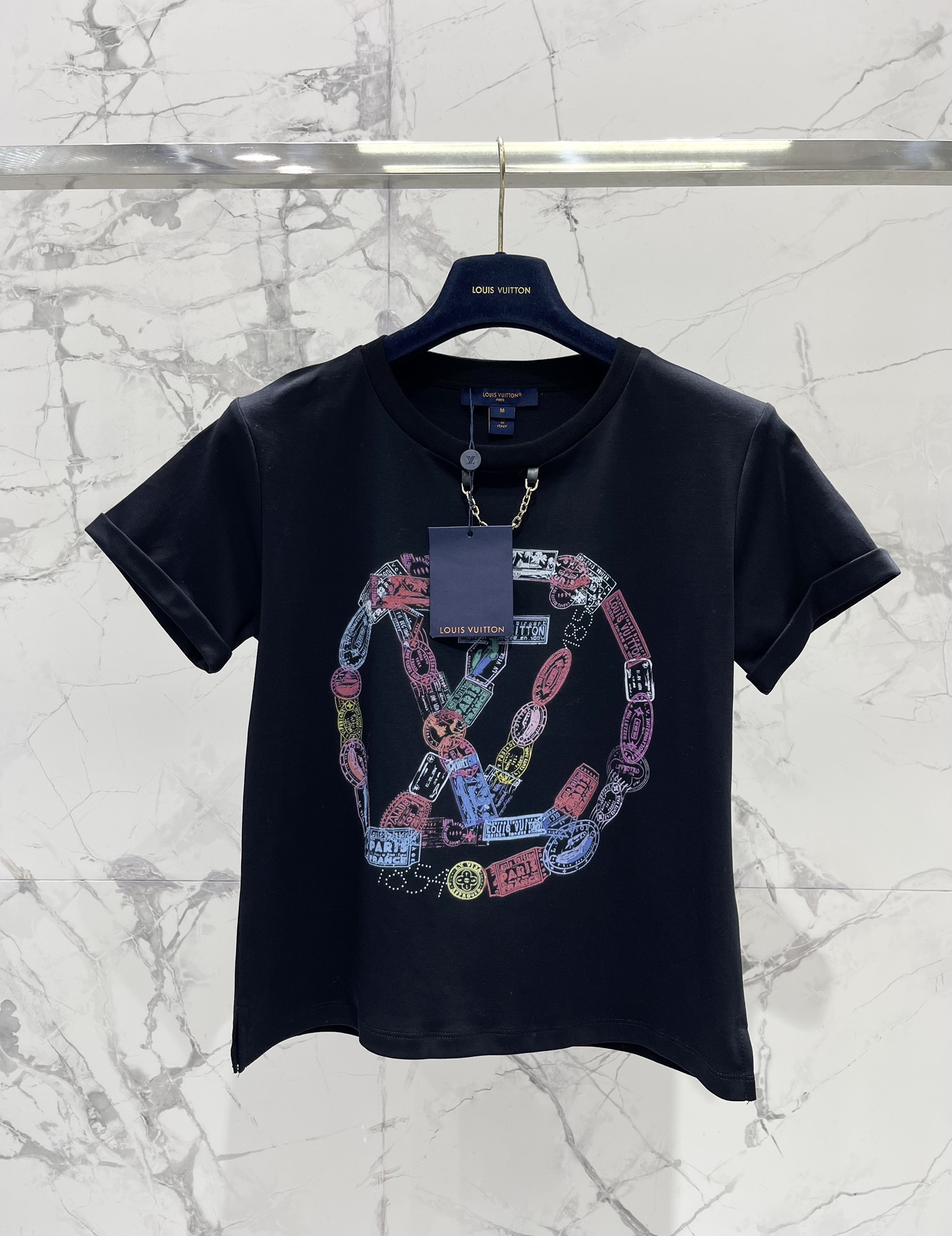 Louis Vuitton Vêtements T-Shirt Imprimé Coton Collection automne – hiver Fashion La chaîne