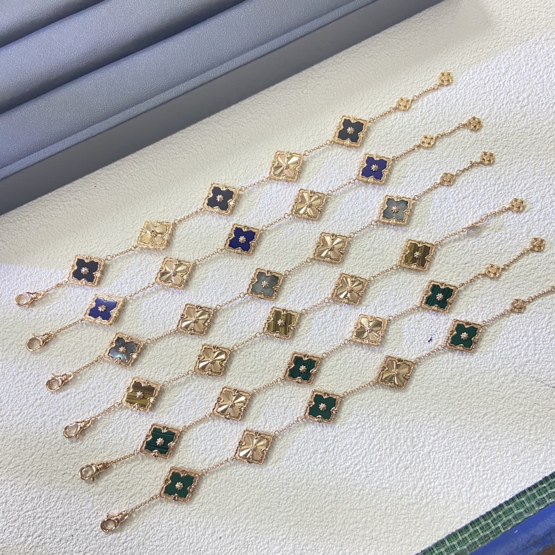 NO:723106,Buccellati bracelet laser mother-of-pearl five-flower bracelet, Buccellati, bracelet19860909布契拉提手链 镭射间贝母五花手链,布契拉,bracelet,Jewelry
