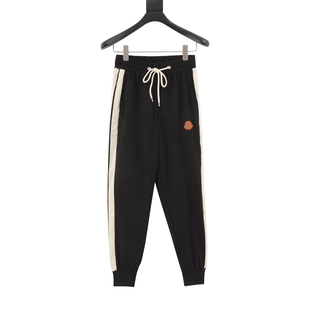 Moncler蒙口 徽标织带徽标长裤 品牌logo徽标刺绣