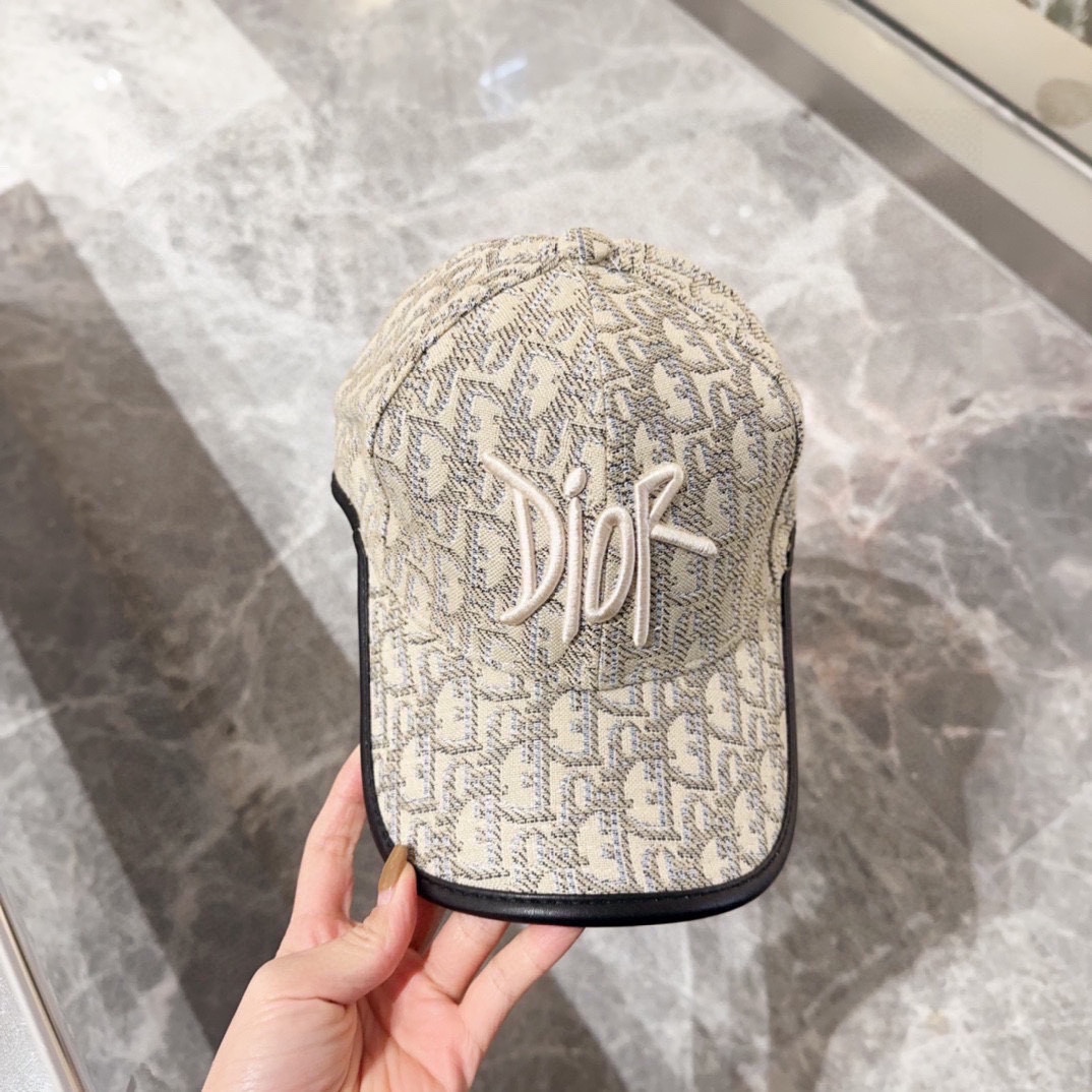 Dior Hats Baseball Cap High Quality Happy Copy
 Embroidery