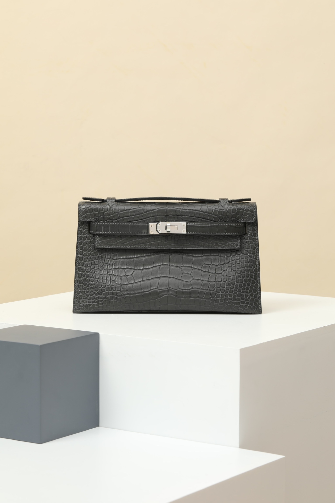 Hermes Kelly Bolsos de mano Bolsos cruzados y bandoleras Gris Mini