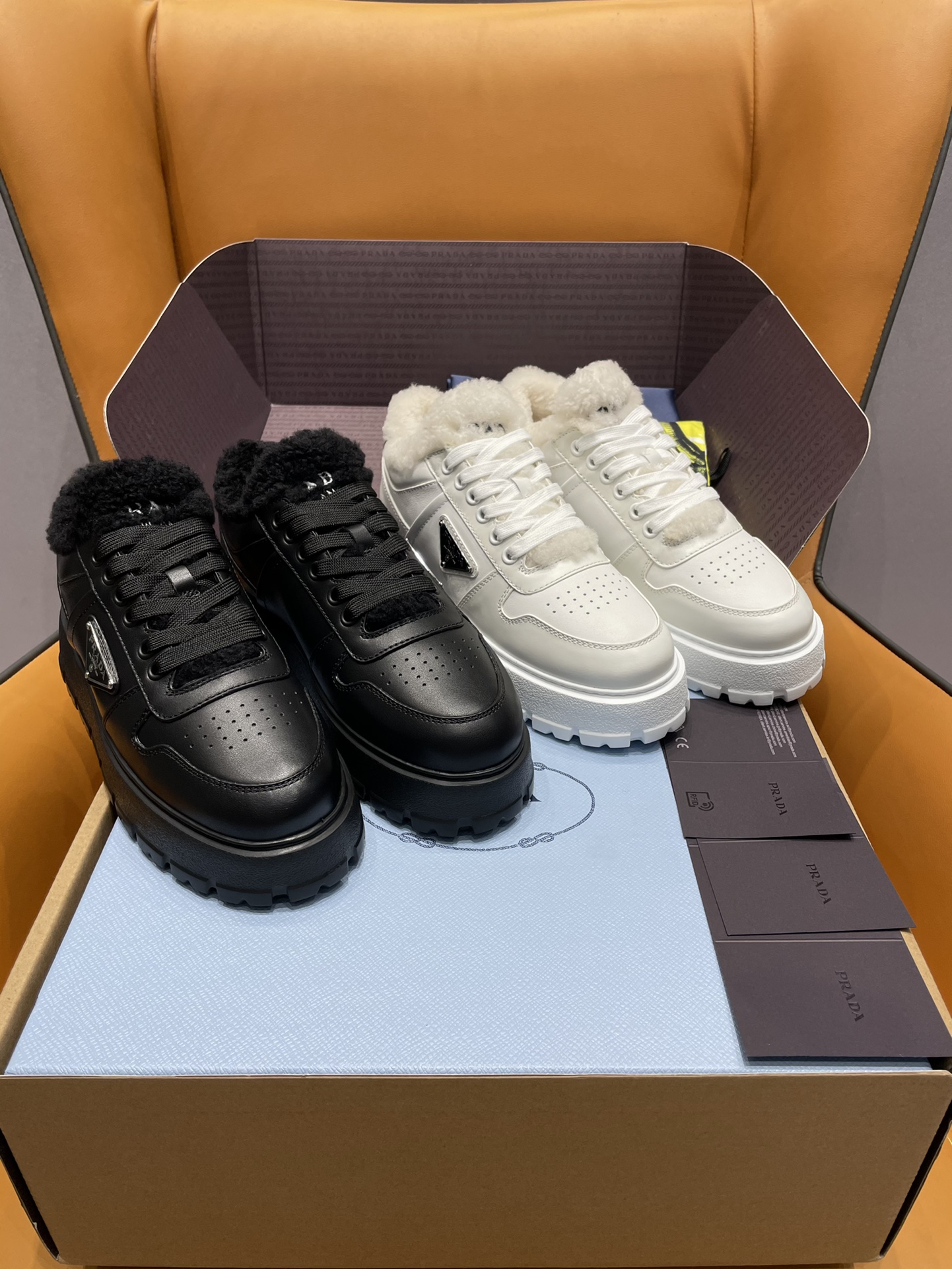 Prada Casual Shoes Wool Fall/Winter Collection Casual