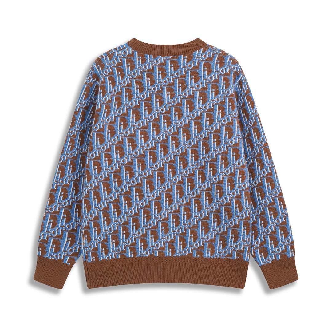 “High-Quality Knitted Sweaters Reinterpreting Dior Classic with Oblique Stamps” - 图片 2