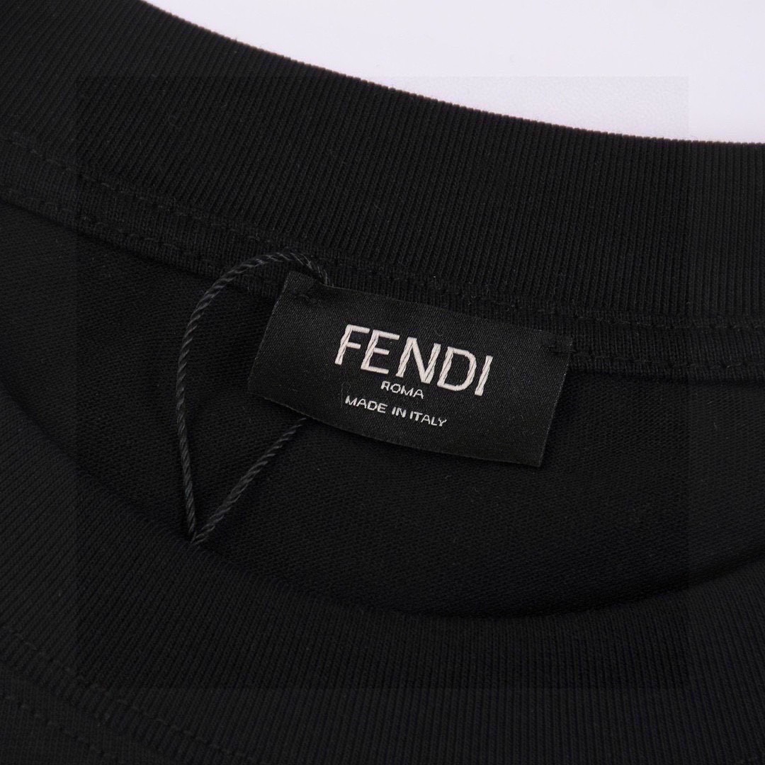 芬迪/Fendi 夏季新品高端品质 工匠工具印花领短袖T恤