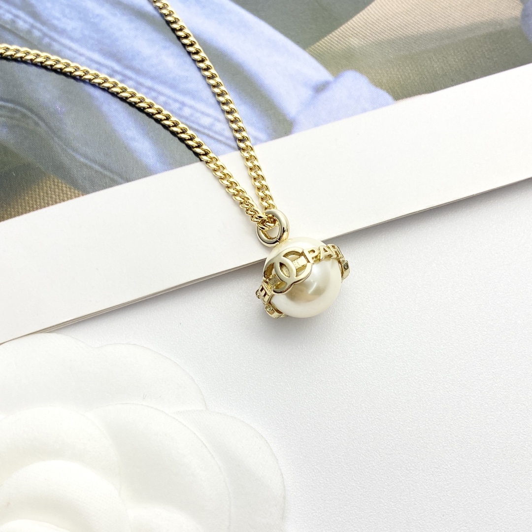Chanel Mini Letter Pearl Necklace - Iconic CC Design, Elegant & High-Quality 5 i1728718844 1477 3