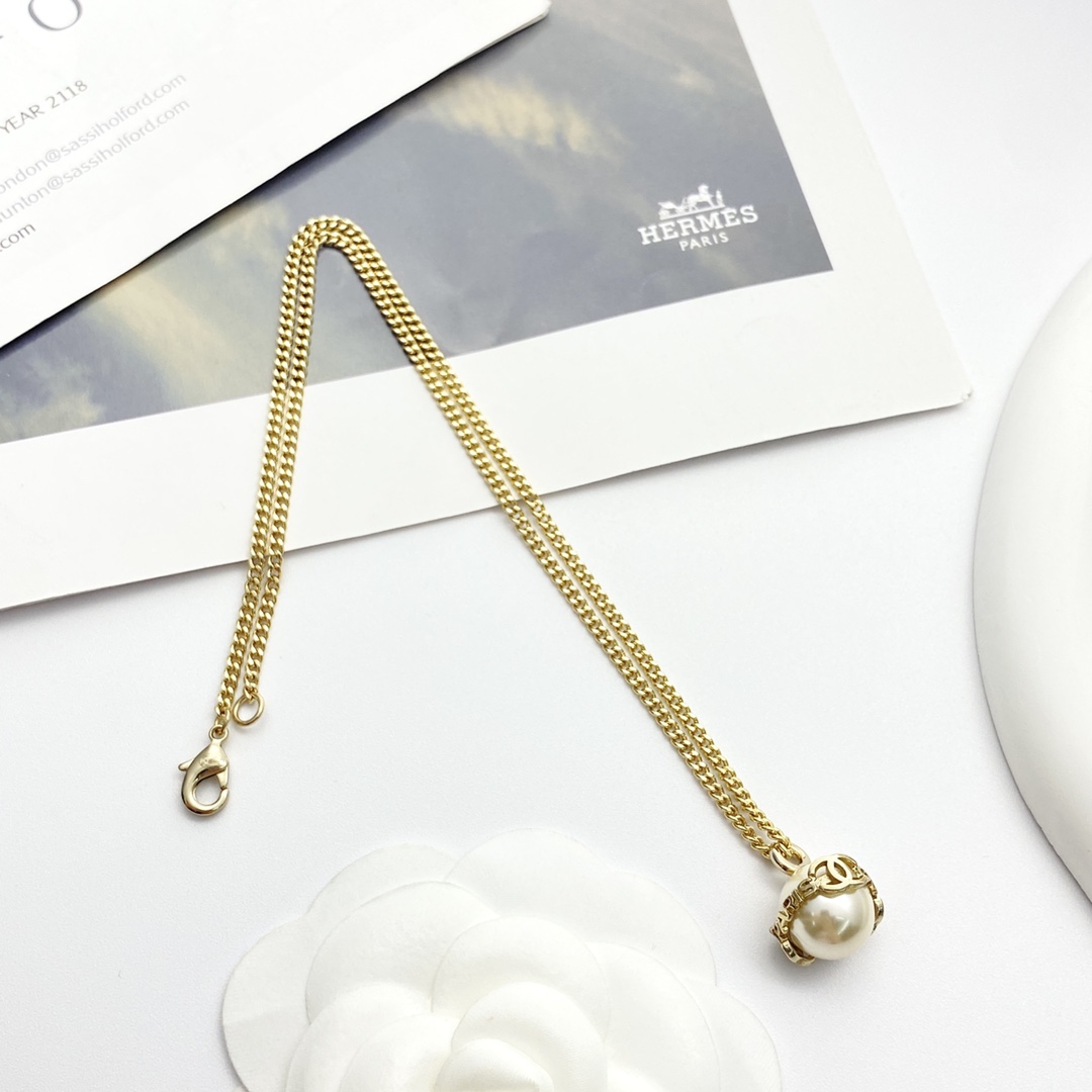 Chanel Mini Letter Pearl Necklace - Iconic CC Design, Elegant & High-Quality 8 i1728718844 4063 6