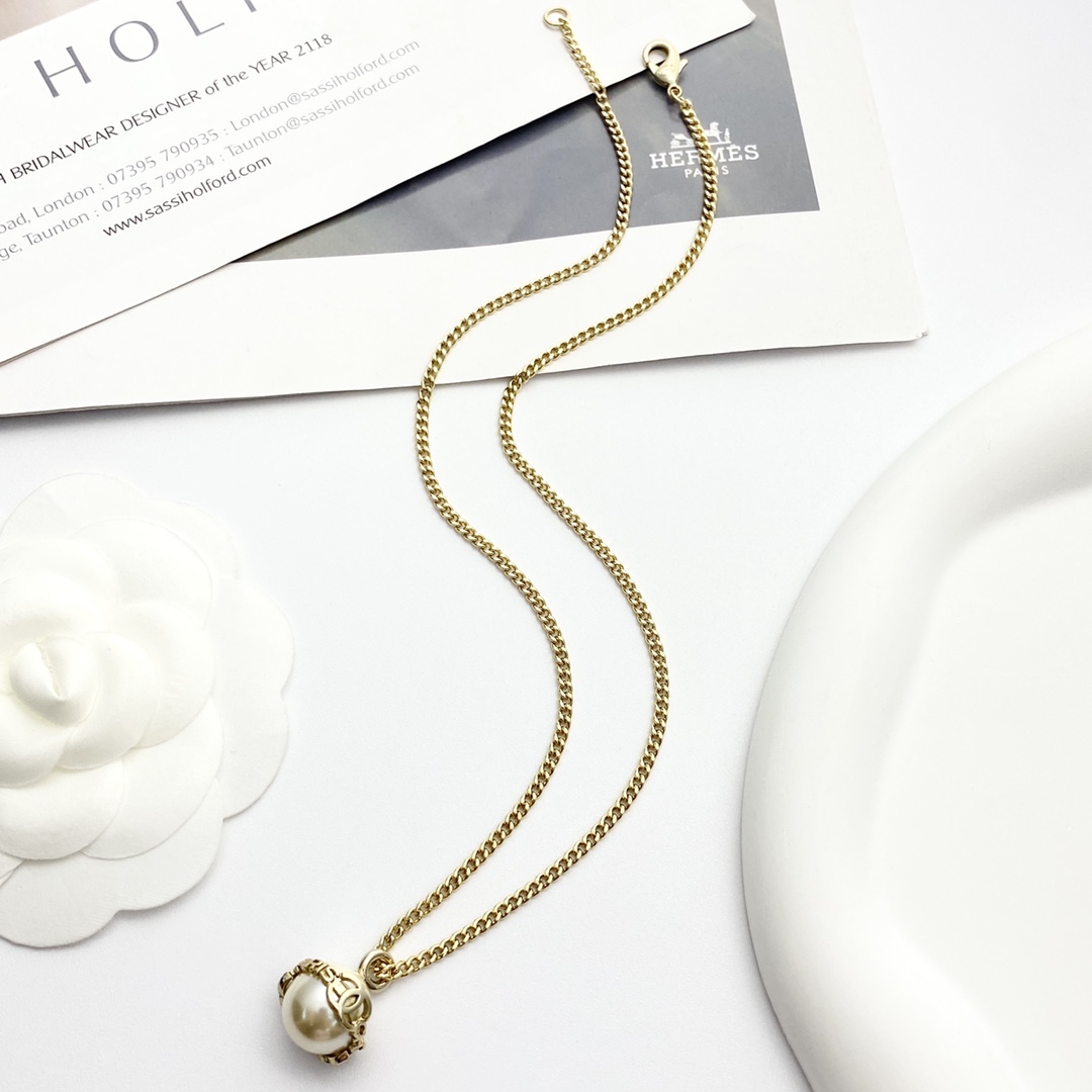 Chanel Mini Letter Pearl Necklace - Iconic CC Design, Elegant & High-Quality 4 i1728718844 4719 2