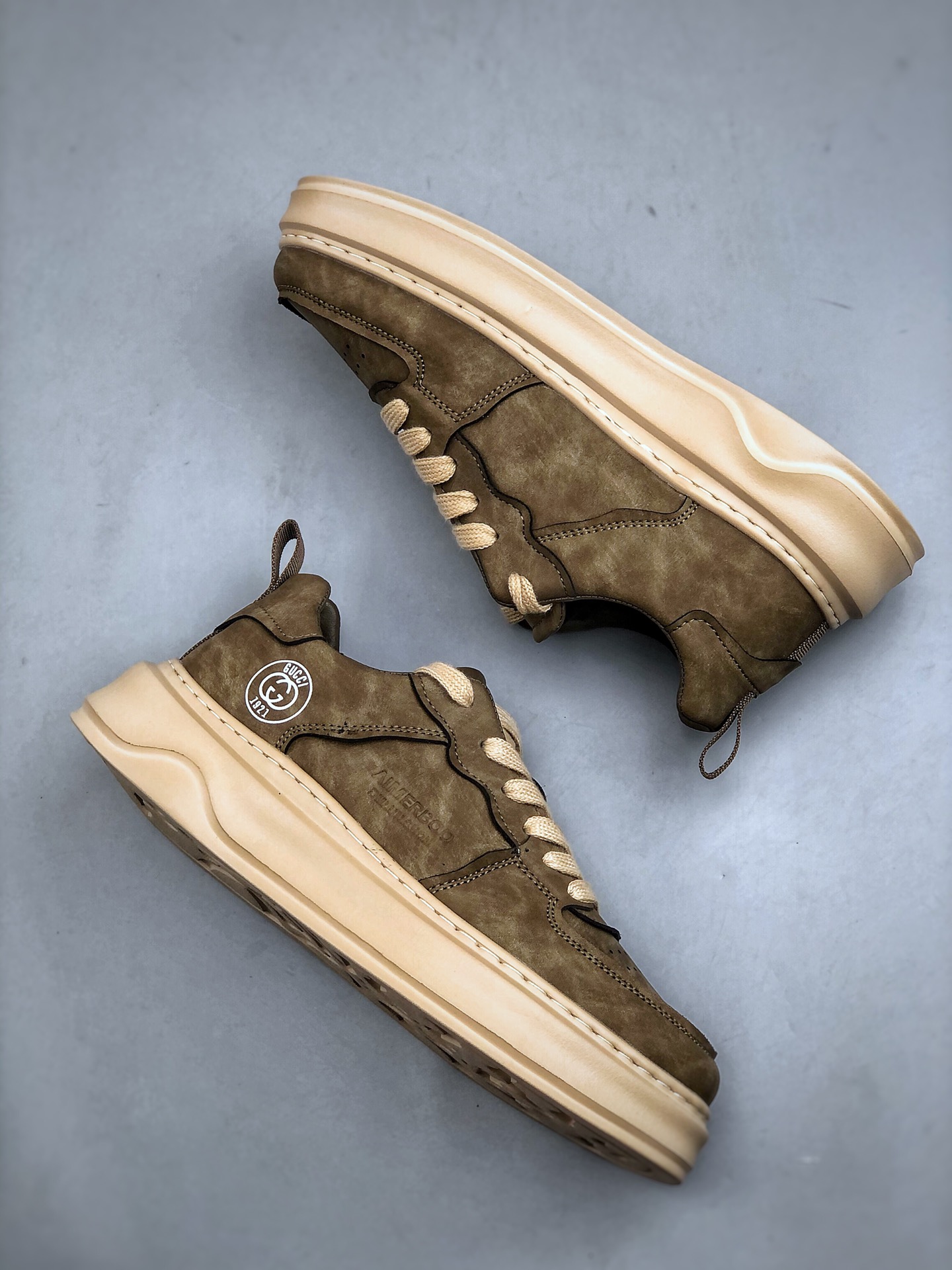 Gucci 轻奢单品 广东品质原厂 高奢古驰Gucci Screener GG High-Top Sneaker休闲潮鞋系列