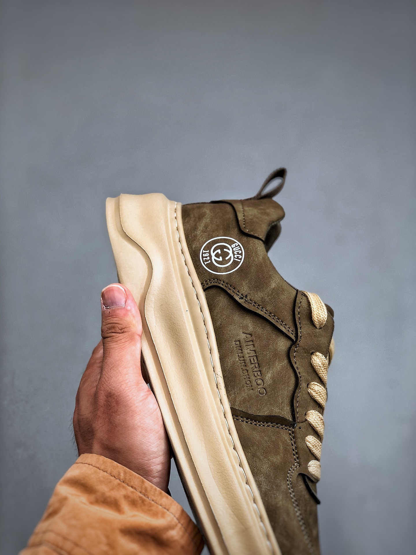 Gucci 轻奢单品 广东品质原厂 高奢古驰Gucci Screener GG High-Top Sneaker休闲潮鞋系列