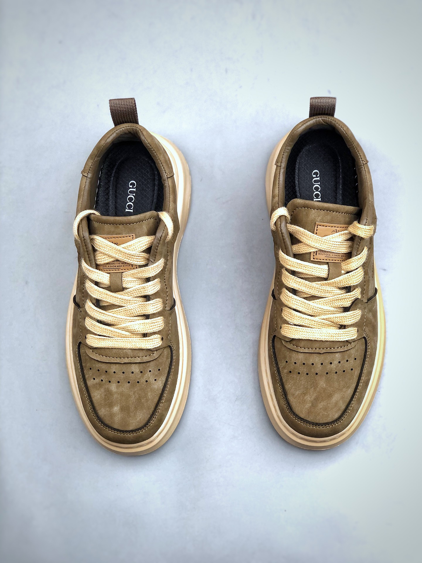 Gucci 轻奢单品 广东品质原厂 高奢古驰Gucci Screener GG High-Top Sneaker休闲潮鞋系列