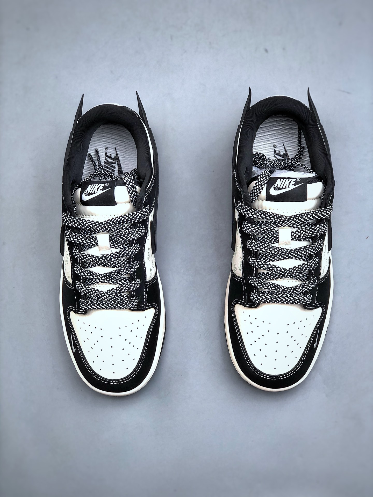 Nike SB Dunk Low x AMBUSH x Stussy Black Line Low-top Casual Skateboarding Shoes 6 i1728765940 2255 4