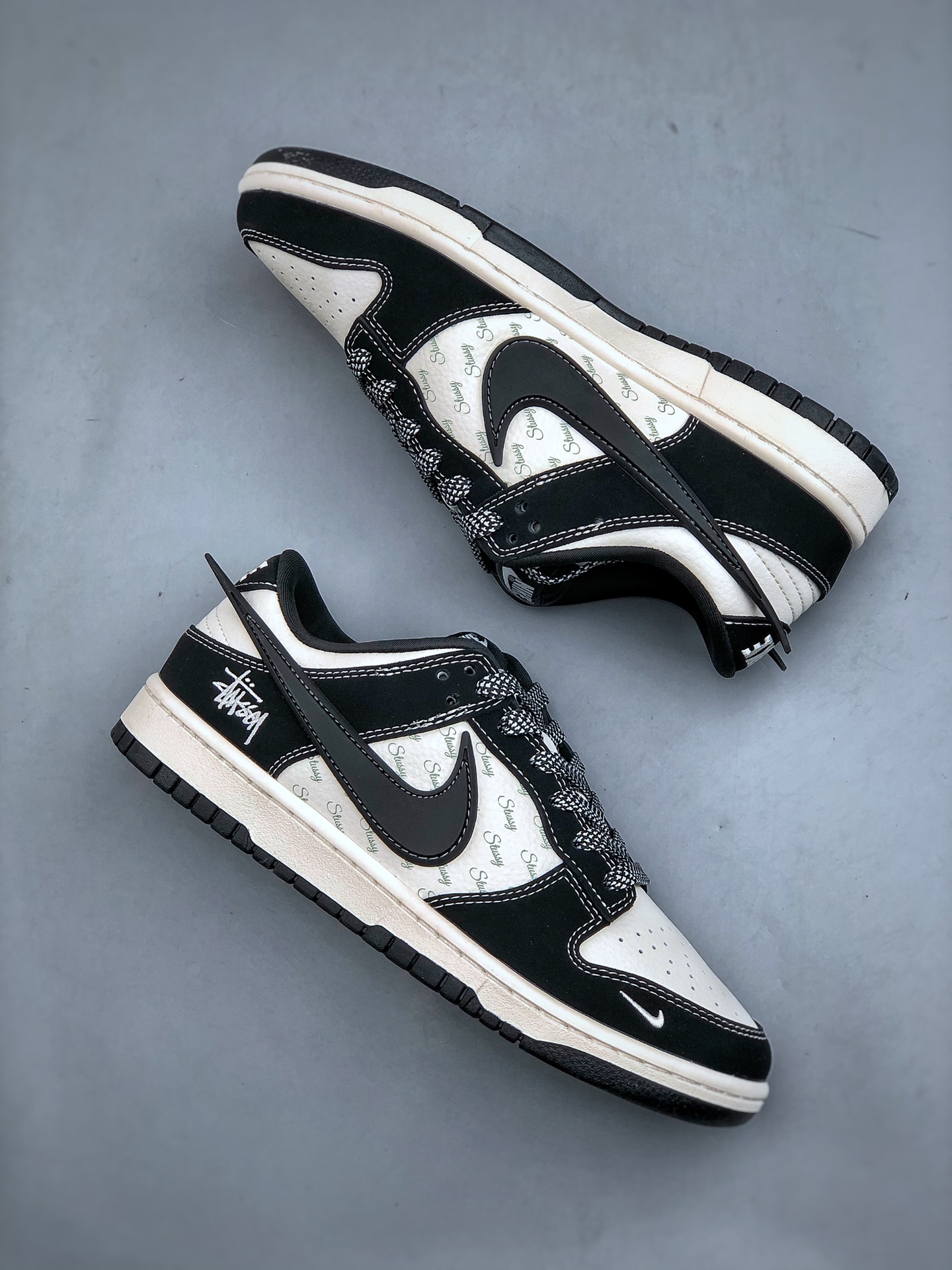 Nike SB Dunk Low x AMBUSH x Stussy Black Line Low-top Casual Skateboarding Shoes 10 i1728765940 6590 8