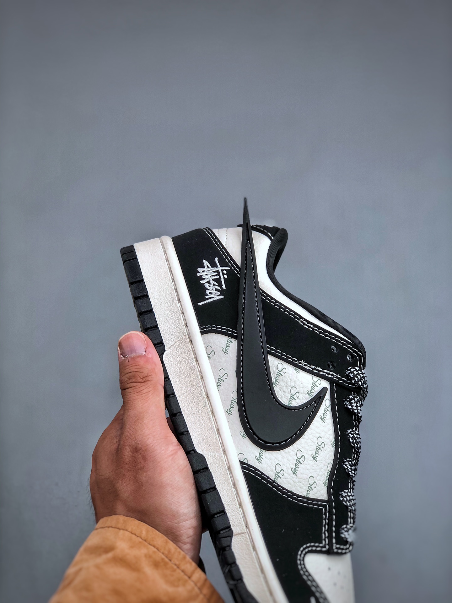 Nike SB Dunk Low x AMBUSH x Stussy Black Line Low-top Casual Skateboarding Shoes 7 i1728765940 8332 5