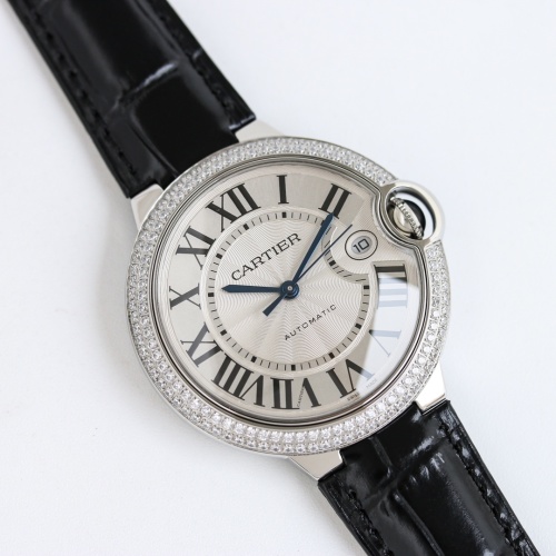 Cartier Ballon Bleu 40mm Stainless Steel & Diamond Automatic Watch, Black Leather 1 Cartier Ballon Bleu 40mm Stainless Steel & Diamond Automatic Watch, Black Leather