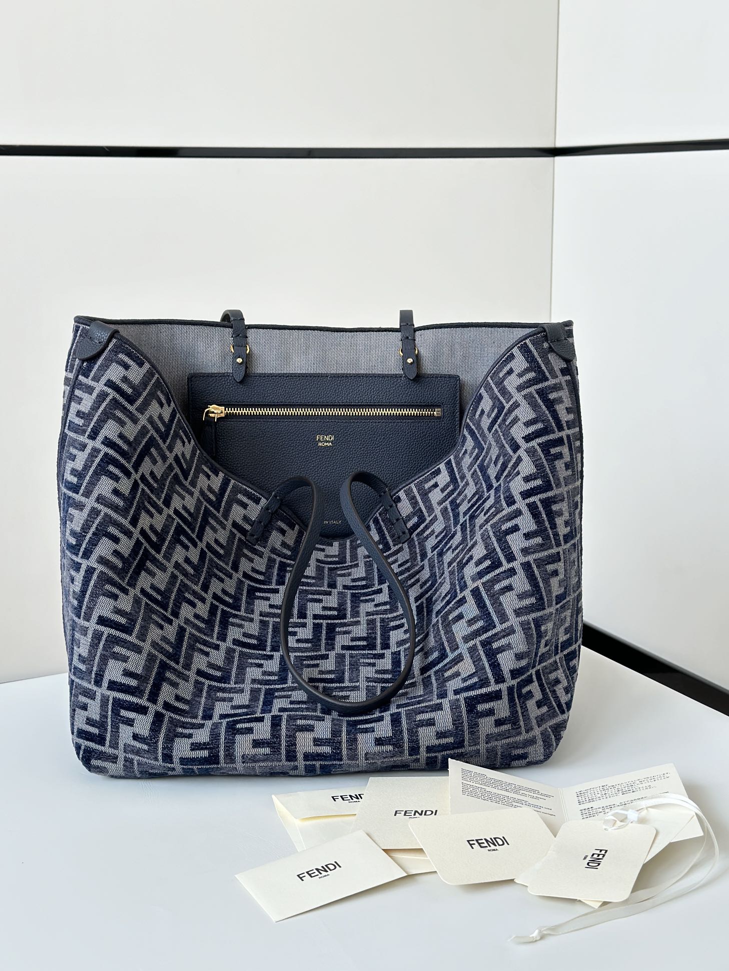 Fendi Sacos Sacolas Azul Cinzento Denim