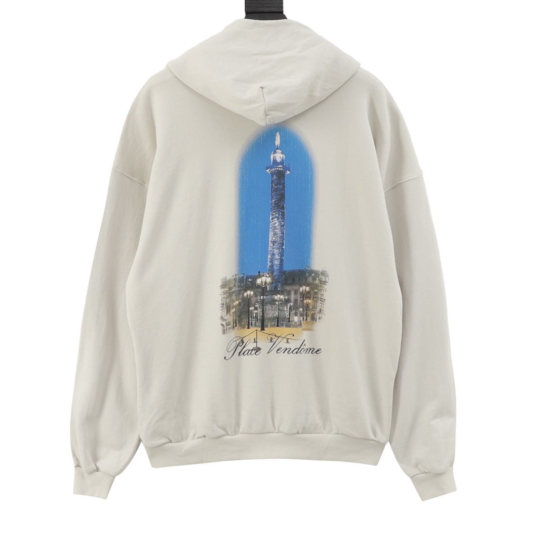 Balenciaga/巴黎世家 东京铁塔印花拉链外套