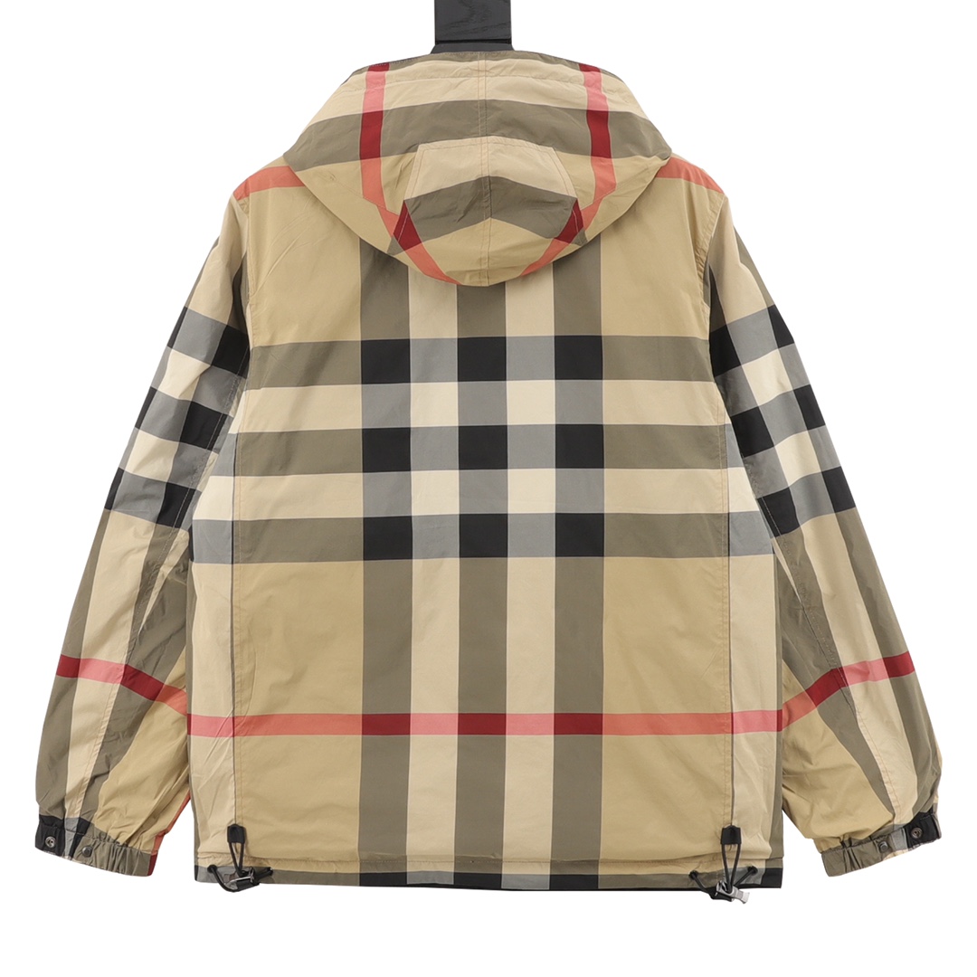 Burberry/巴宝莉 大格子双面穿连帽夹克外套