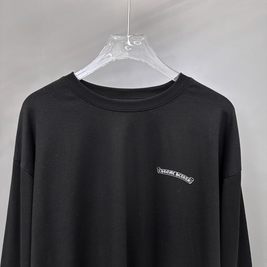 克罗心✝️｜新款长袖t恤，纯棉面料柔软修身，连帽版型运动休闲，胸前后背经典胶印logo设计，尺码Sml 