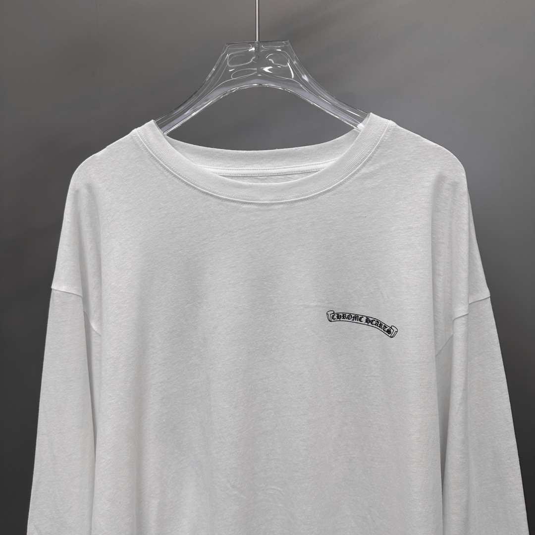 克罗心✝️｜新款长袖t恤，纯棉面料柔软修身，连帽版型运动休闲，胸前后背经典胶印logo设计，尺码Sml 