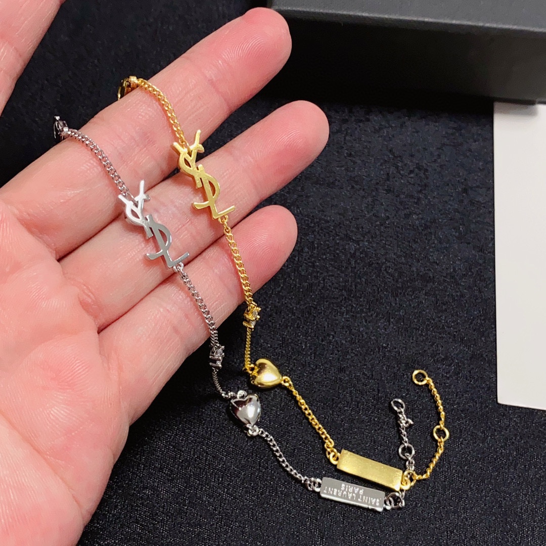 “YSL San Roland: 1961 Luxury Fashion Brand with High-Quality Gold & Silver Bands” - 图片 8