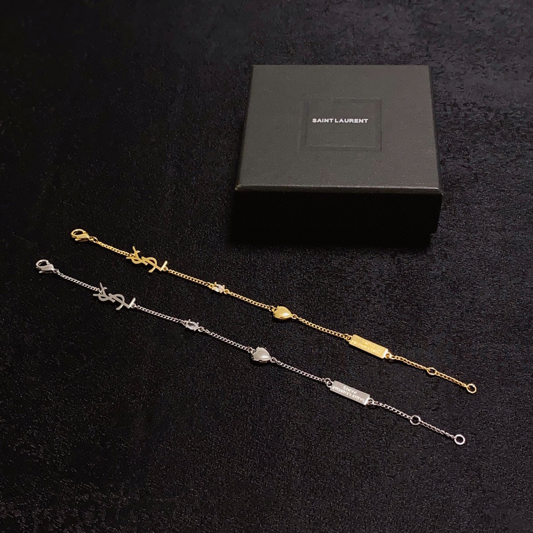“YSL San Roland: 1961 Luxury Fashion Brand with High-Quality Gold & Silver Bands” - 图片 9