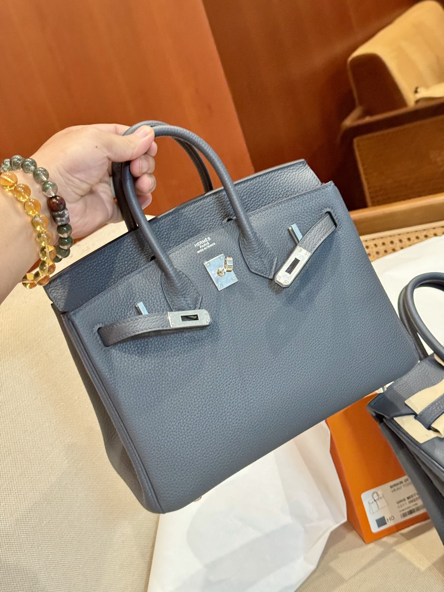 Hermes Birkin 25 Blue-grey 25 handbag everyday